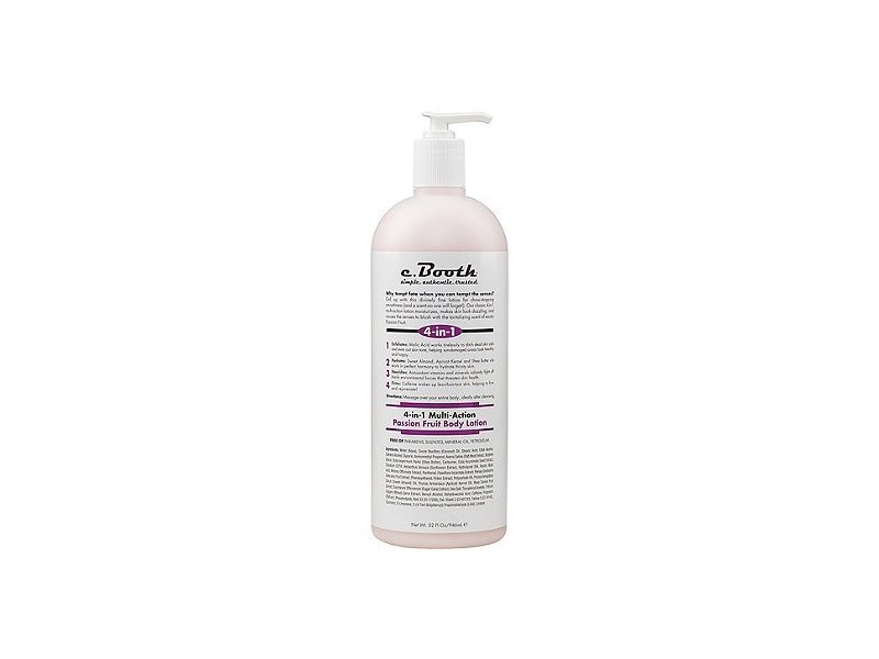 C. Booth 4-In-1 Multi-Action Body Lotion, Passion Fruit, 32 Fluid Ounce