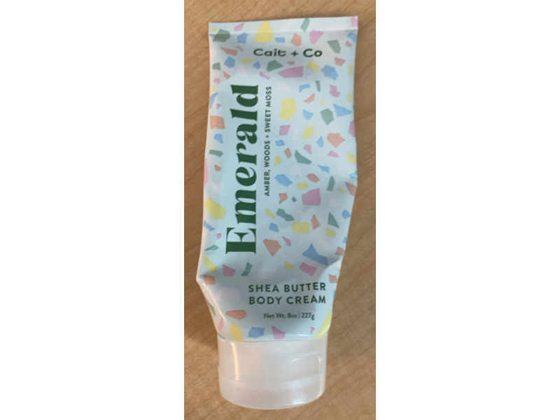 Cait + Co Emerald Body Cream, Shea Butter, 8 oz/227 g