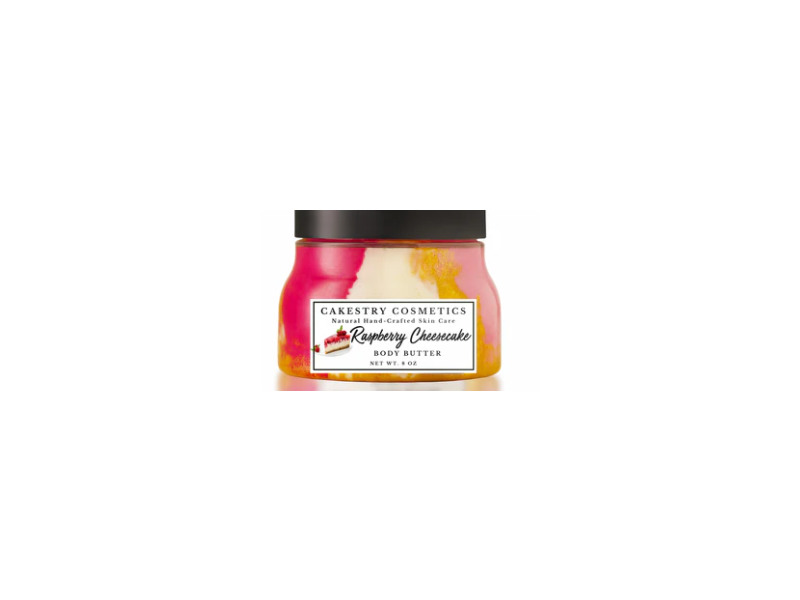 Cakestry Cosmetics Body Butter, Raspberry Cheesecake, 8 oz
