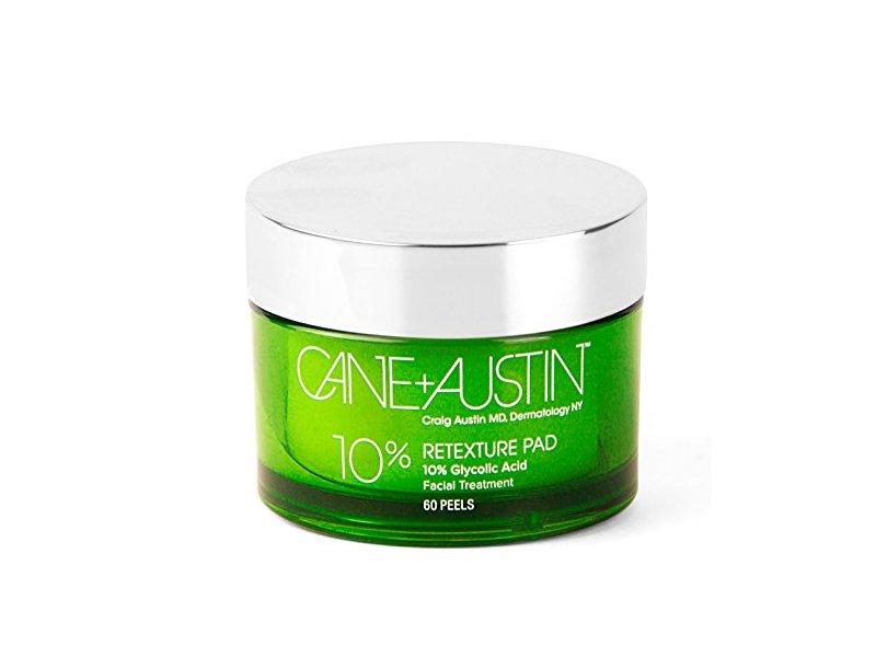 CANE + AUSTIN Retexture Pad, 10% Glycolic Facial Peel Pads, 60 count