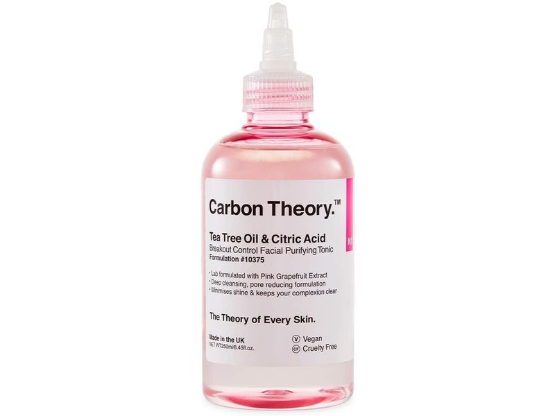 Carbon Theory Breakout Control Facial Purifying Tonic, Tea Tree Oil & Citric Acid, 8.45 fl oz/250 mL