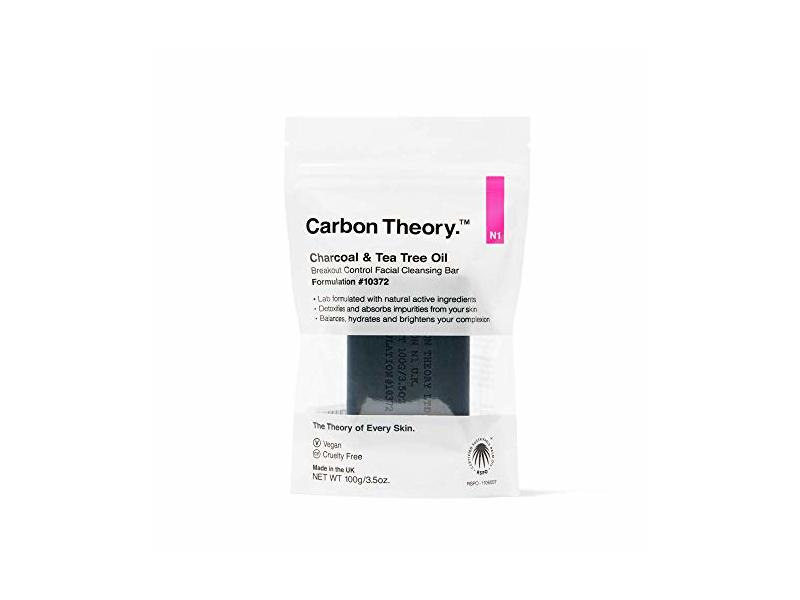 Carbon Theory Facial Cleansing Bar, Charcoal & Tea Tree Oil, 3.5 oz/100 g