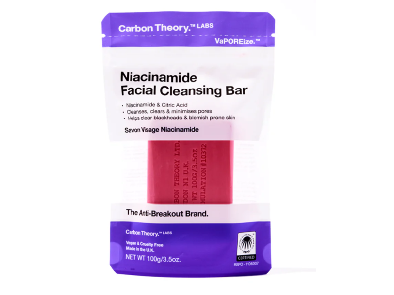 Carbon Theory Niacinamide Facial Cleansing Bar, 3.5 oz/100 g