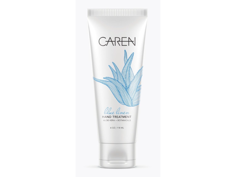 Caren Hand Treatment, Blue Linen Aloe Vera + Botanicals, 4 oz/118 mL