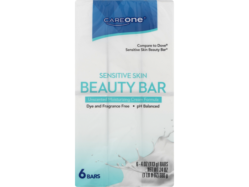 Careone Sensitive Skin Beauty Bar, 24 oz/680 g, 6 Bars