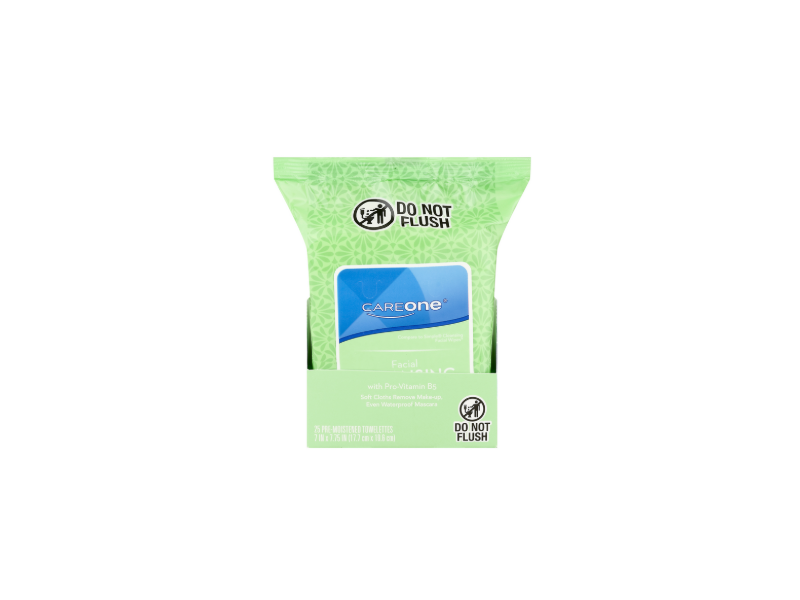 Careone Facial Cleansing Towelettes, 25 Count