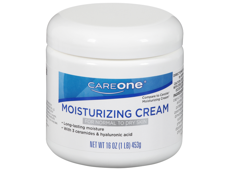 CareOne Moisturizing Cream, 3 Ceramides & Hyaluronic Acid, 16 oz/453 g