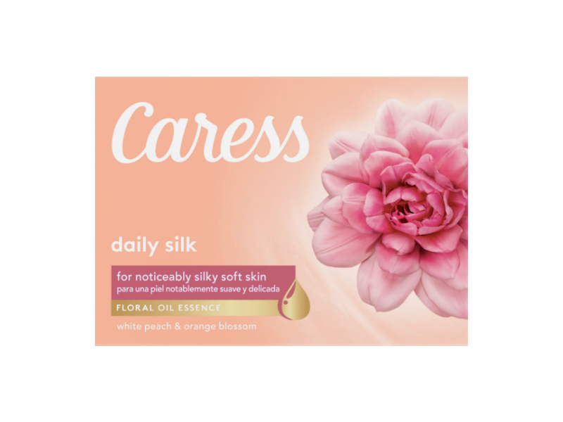 Caress Daily Silk Bar Soap, White Peach & Orange Blossom, 60 oz/3.7 Lb, 16 Count