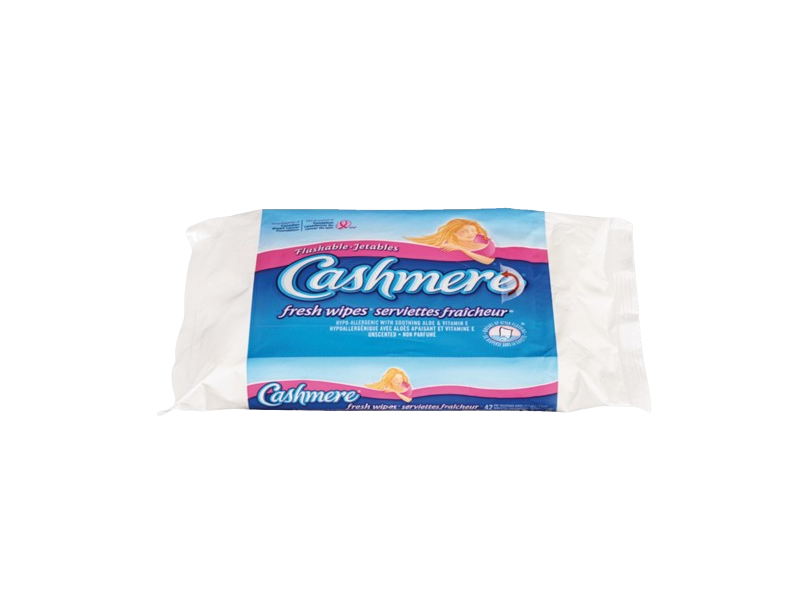 Cashmere Flushable Fresh Wipes, Aloe & Vitamin E, 42 Count