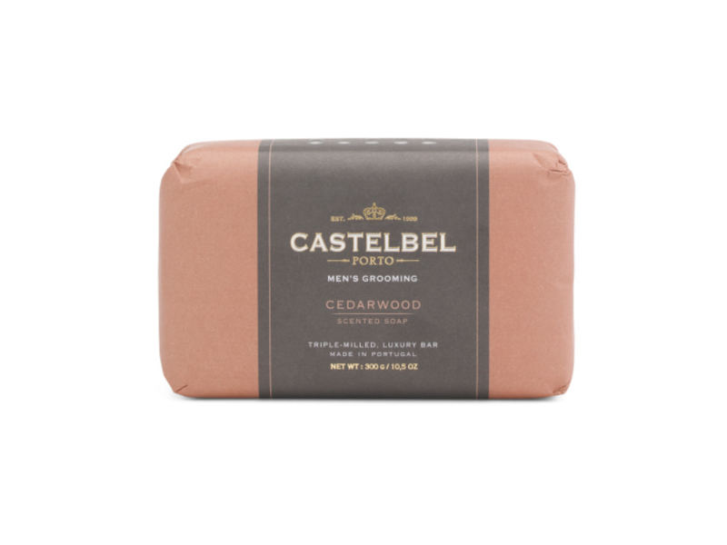 Castelbel Men's Grooming Triple Milled Soap, Cedarwood, 10.5 oz/300 g