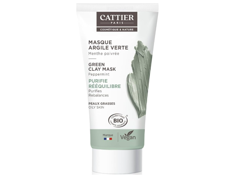 Cattier Green Clay Mask, Peppermint, 30 mL