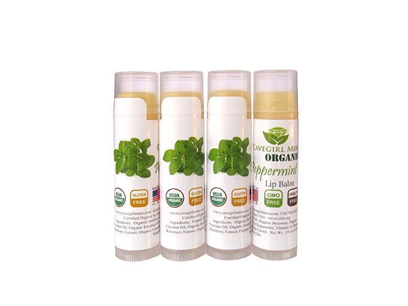 Cavegirl Mine Organic Peppermint Flavor Lip Balm, 0.15 oz