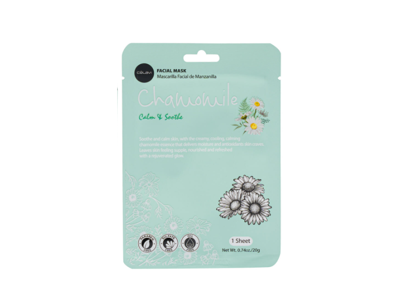 Celavi Calm & Soothe Facial Mask, Chamomile, 0.74 oz/20 g