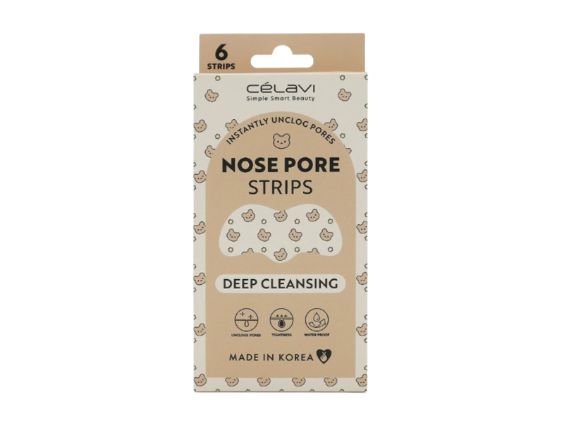 Celavi Deep Cleansing Nose Pore Strips, 6 Count