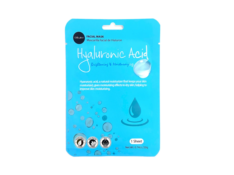 Celavi Facial Mask, Hyaluronic Acid, 0.74 oz/20 g, 12 Count