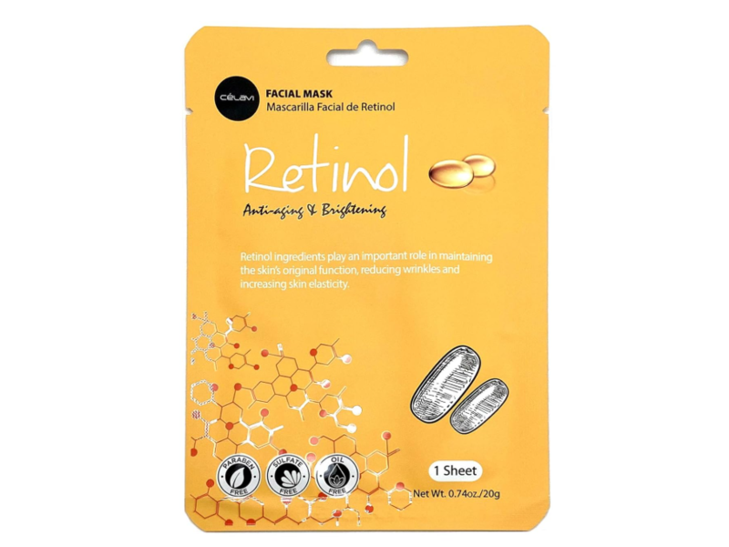 Celavi Facial Mask Retinol Face Mask, 0.74 oz/20 g