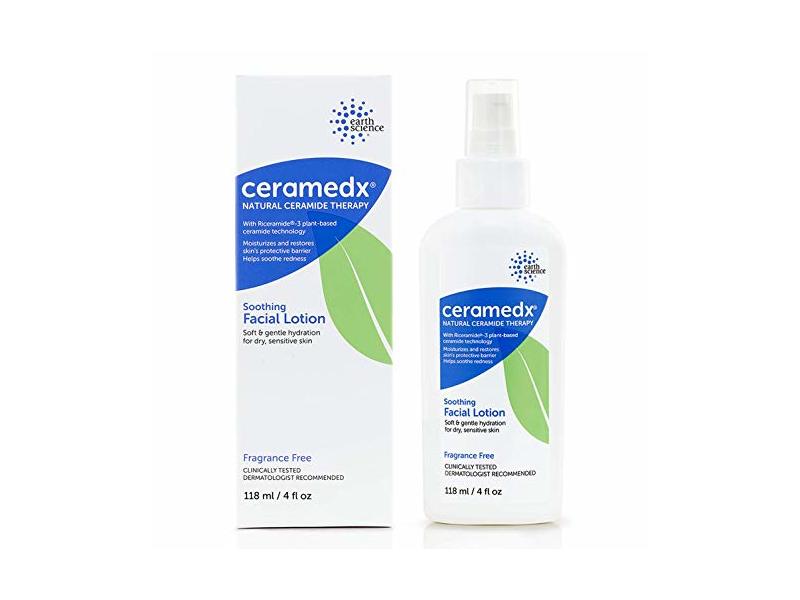 Ceramedx Soothing Facial Lotion, Fragrance Free, 4 fl oz / 118 ml