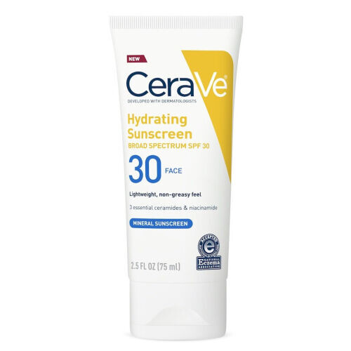 Hydrating Sunscreen SPF 30 Face Lotion Broad Spectrum Mineral Sunscreen