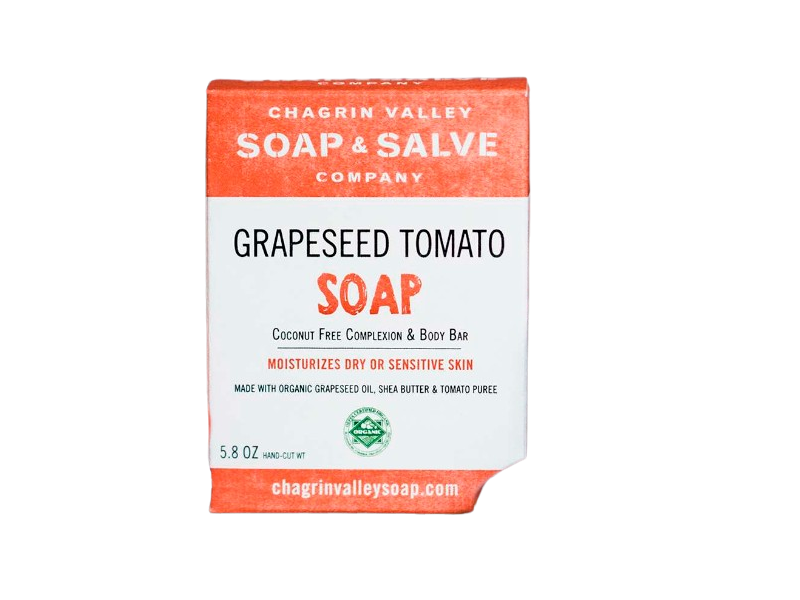 Chagrin Valley Soap & Salve Co Grapeseed Tomato Body Bar Soap, 5.8 oz