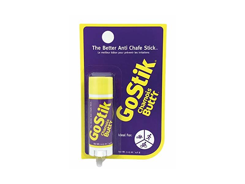 Chamois Butt'r GoStik Solid Anti-Chafe Stick, Black, 0.15 oz/4.2 g