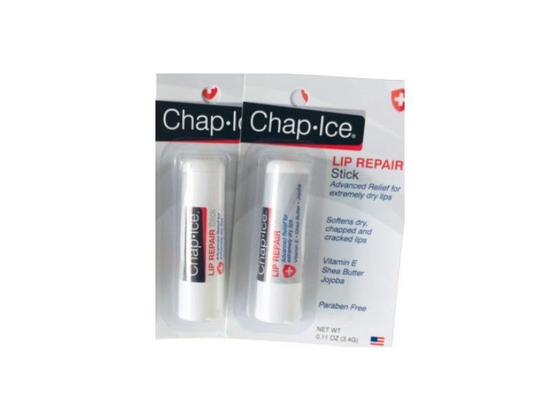 Chap-Ice Lip Repair Stick Advanced Relief Lip Balm, Vitamin E, Shea Butter, Jojoba, 0.11 oz/3.4 g