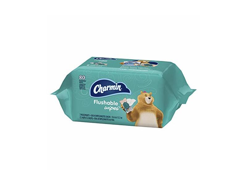 Charmin Flushable Wipes, 80 ct