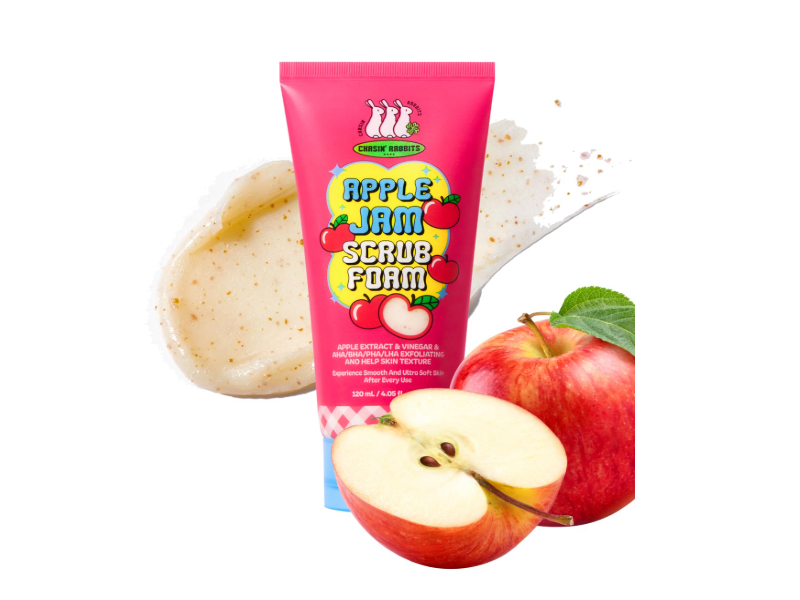 Chasin' Rabbits Scrub Foam, Apple Jam, 4.05 fl oz/120 mL
