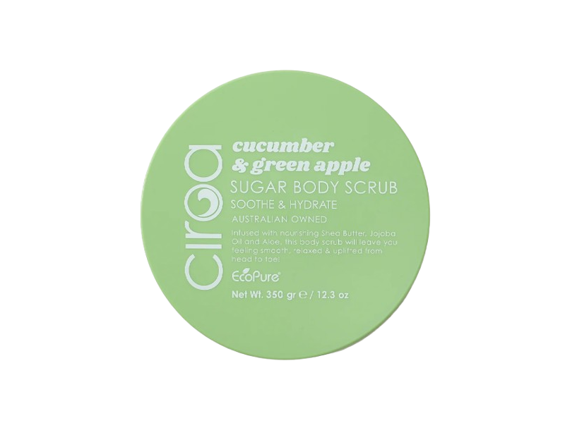 Ciroa Sugar Body Scrub, Cucumber & Green Apple, 12.3 oz/350 g