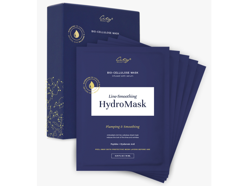 City Beauty Line-Smoothing HydroMask, Plumping & Smoothing, 0.84 fl oz/25 ml, Pack Of 5