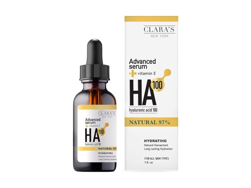 Clara's Advanced Hydrating Serum, Hyaluronic Acid 100, 1 fl oz/30 mL
