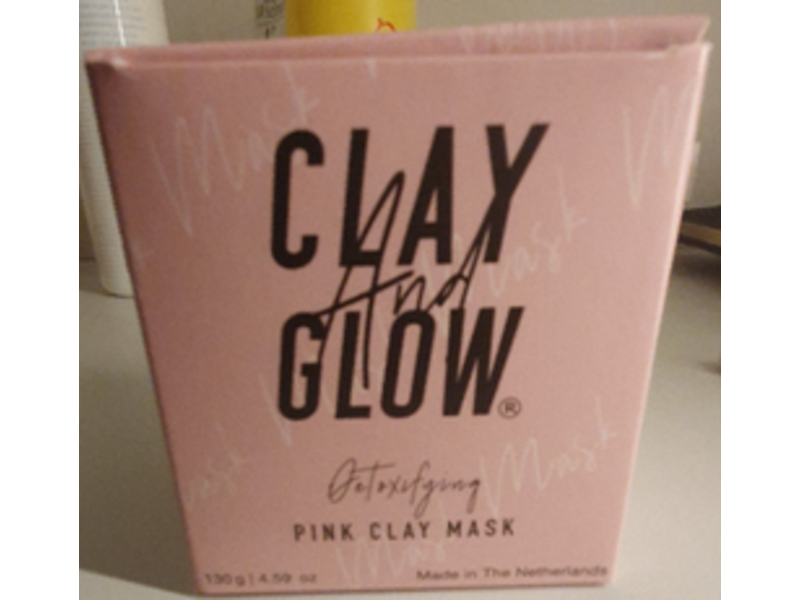 Clay And Glow Detoxifying Clay Mask, Pink, 4.59 oz/1.30 g