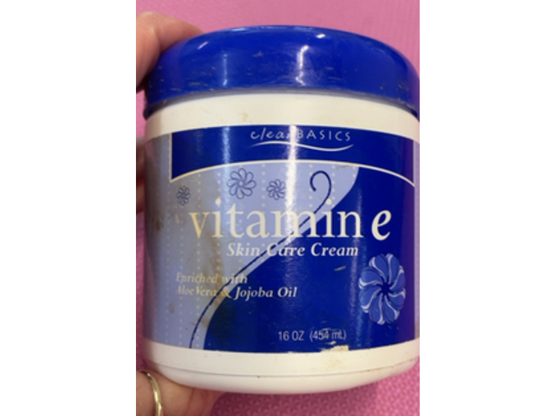 Clean Basics Vitamin E Skin Care Cream, Aloe Vera & Jojoba Oil, 16 oz/454 mL