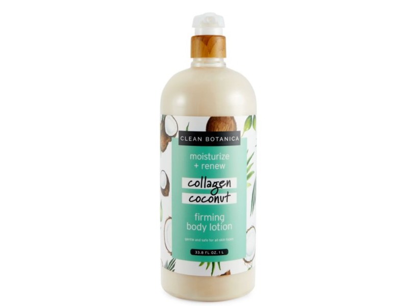 Clean Botanica Moisturize + Renew Firming Body Lotion, Collagen, Coconut, 33.0 fl oz/1 L