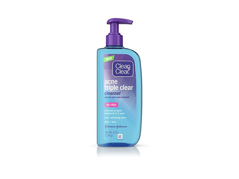 Clean & Clear Acne Triple Clear Cleanser, 8 Oz