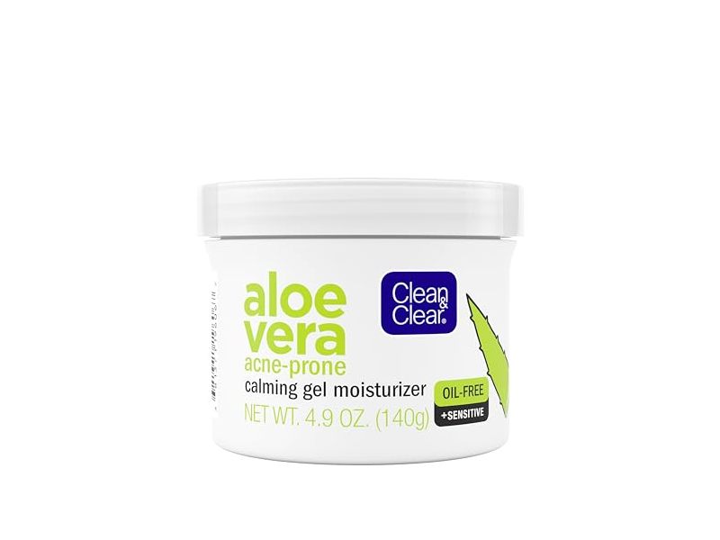Clean & Clear Acne Prone Calming Gel Moisturizer, Aloe Vera, 4.9 oz/140 g