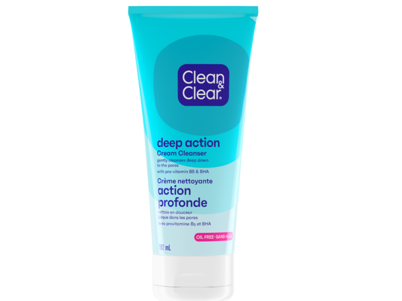 Clean & Clear Deep Action Cream Cleanser, 192 mL
