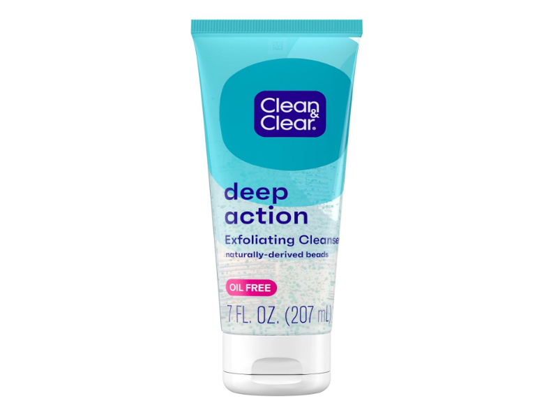 Clean & Clear Deep Action Exfoliating Cleanser, 7 fl oz/207 mL