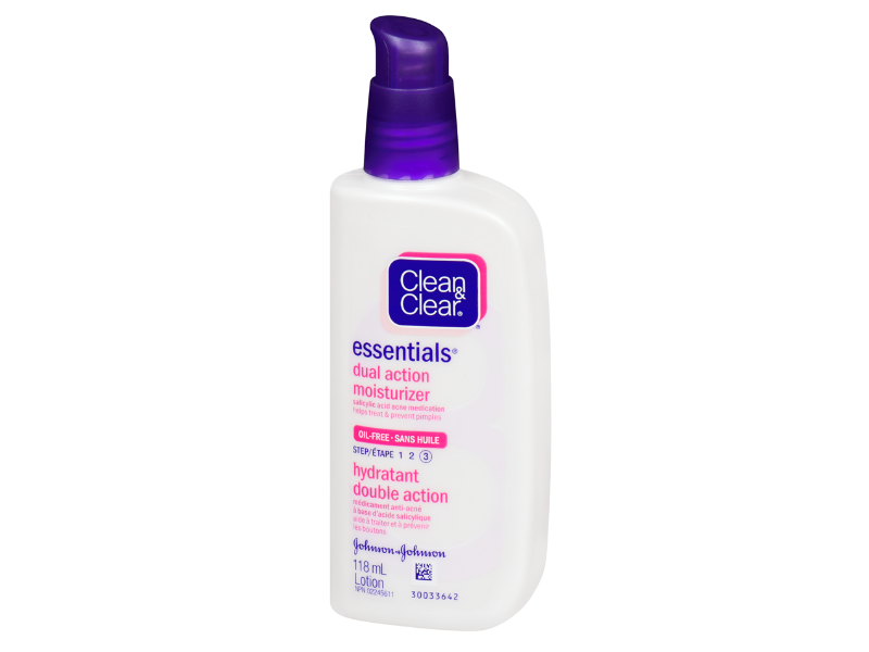 Clean & Clear Essentials Dual Action Moisturizers, Oil-Free, 3.93 oz/118 mL