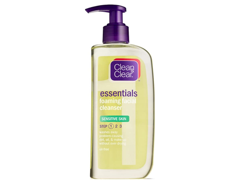 Clean & Clear Essentials Foaming Facial Cleanser, Sensitive, 8 fl oz/240 mL