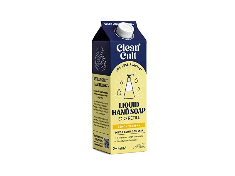Clean cult Liquid Hand Soap Refill, Lemon Verbena, 32 fl oz/946 mL