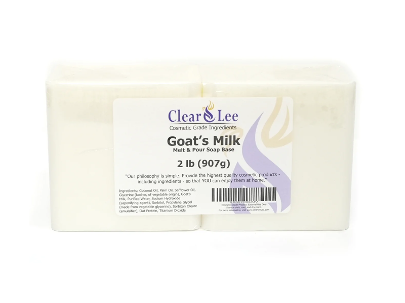Clear Lee Goat's Milk Melt & Pour Soap Base, 907 g