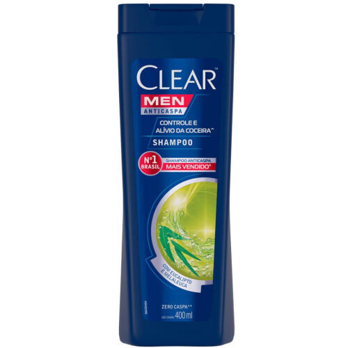 Shampoo Clear Men Controle E Alívio Da Coceira