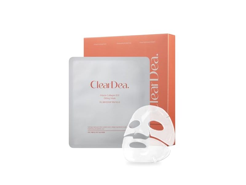 ClearDea Mucin Collagen EGF Fitting Mask, 5 Sheets