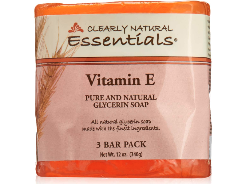 Clearly Natural Essentials Pure & Natural Glycerin Soap, Vitamin E, 12 oz/340 g, Pack Of 3