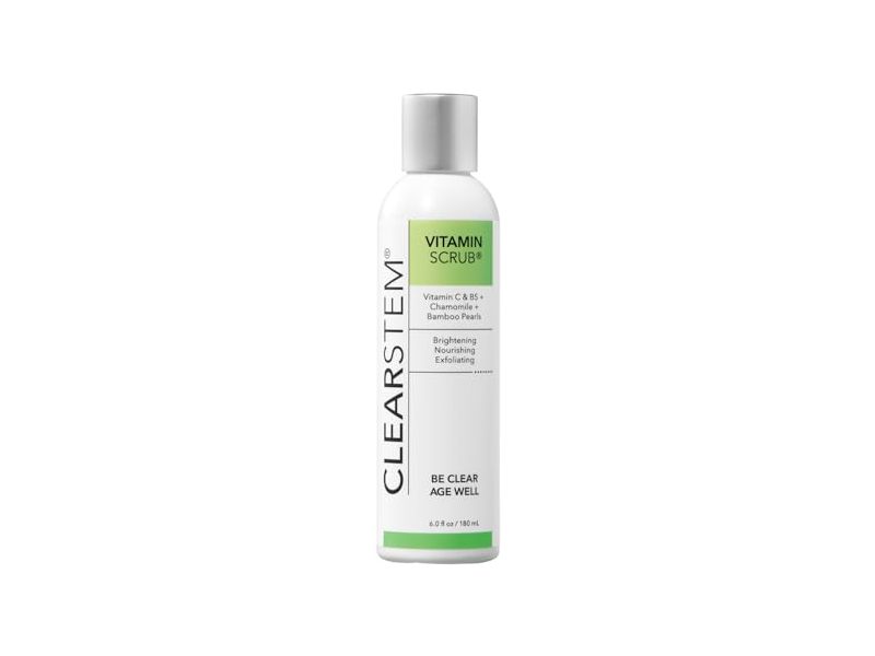 CLEARstem Vitamin Scrub, Vitamin C & B5 + Chamomile + Bamboo Pearls, 6.0 fl oz/180 mL