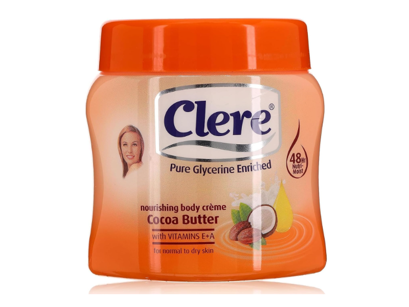 Clere Nourishing Body Creme, Cocoa Butter, 16.9 fl oz/500 mL