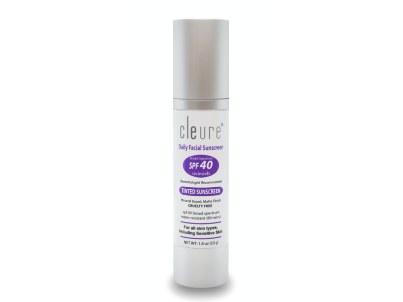 Cleure Sunscreen SPF 40 Tinted Facial Moisturizer, 4 oz