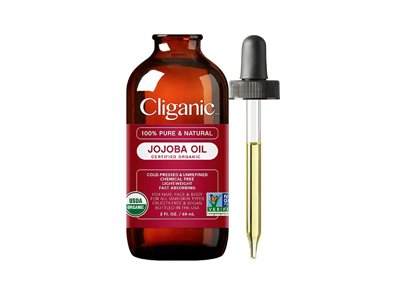Cliganic 100% Pure & Natural Jojoba Oil, 2 fl oz/60 mL