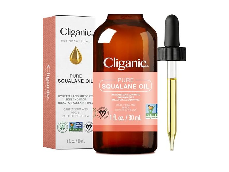 Cliganic Pure Squalane Oil for Skin & Hair (1 fl. oz/30 mL)