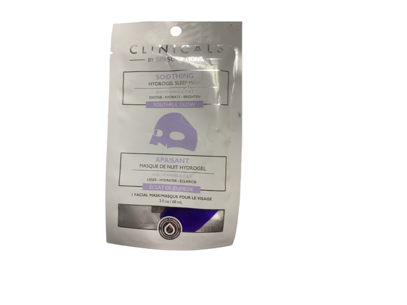Clinicals By Spascriptions Soothing Hydrogel Sleep Mask, Vitamin A+C&E, 2 fl oz/60 mL